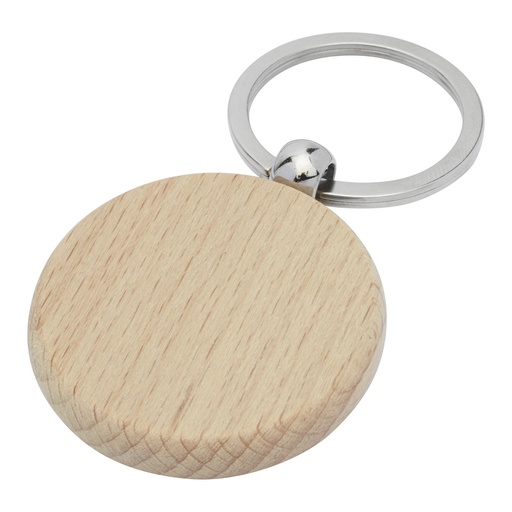 [11812071] Giovanni beech wood round keychain