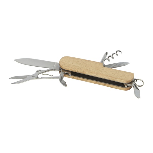 [10451071] Richard 7-function wooden pocket knife