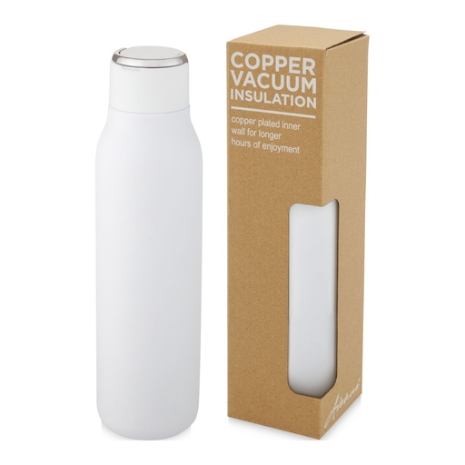 Marka 600 ml copper vacuum insulated bottle with metal loop