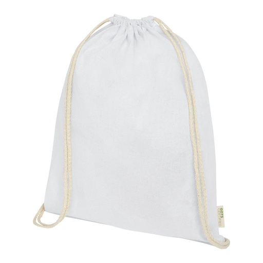 Orissa 140 g/m² organic cotton drawstring bag 5L