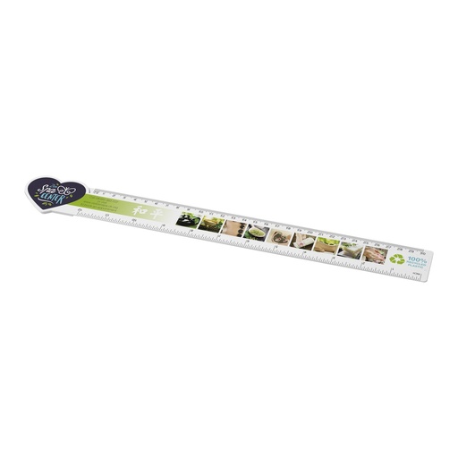 [21046601] Tait 30cm heart-shaped recycled plastic ruler