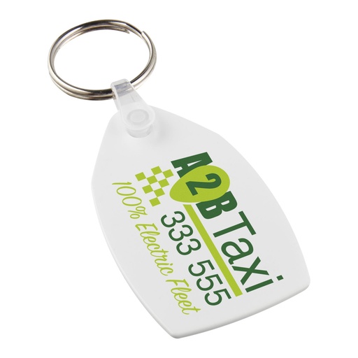 [21047601] Tait rectangular-shaped recycled keychain