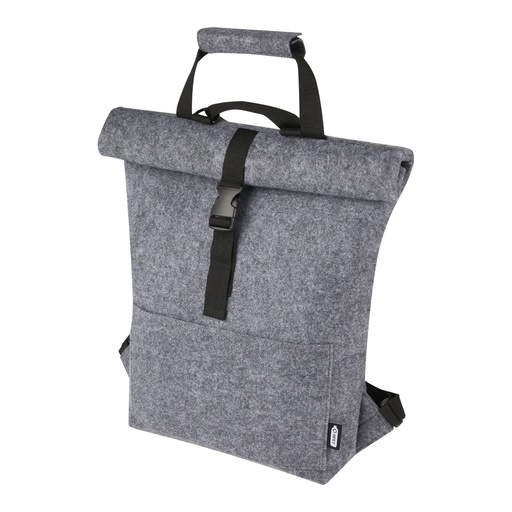 [12066382] Felta GRS recycled felt roll-top bike bag 13L