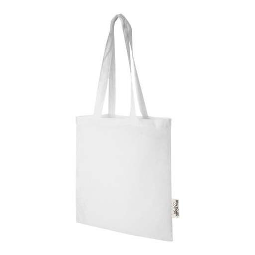 Madras 140 g/m2 GRS recycled cotton tote bag 7L