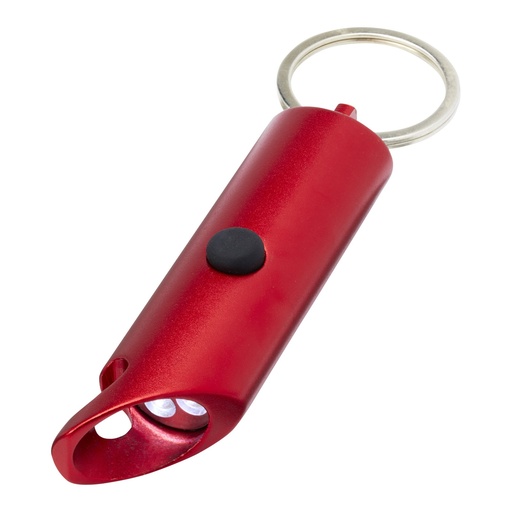 Flare RCS recycled aluminium IPX LED light and bottle opener with keychain