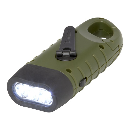[10457564] Helios recycled plastic solar dynamo flashlight with carabiner