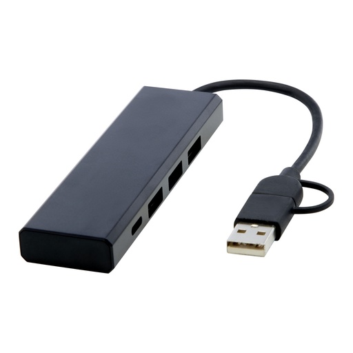 [12434490] Rise RCS recycled aluminium USB 2.0 hub