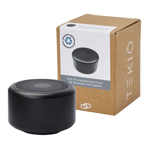 [12435390] Rise 3W RCS recycled aluminium Bluetooth® mini speaker