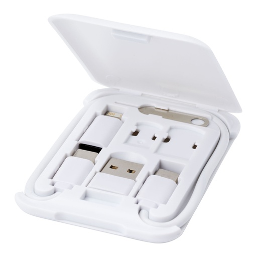 Savvy recycled plastic modular charging cable with phone holder