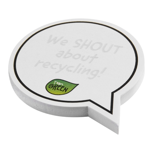 [21018601] Sticky-Mate® speech bubble-shaped recycled sticky notes