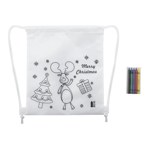 [AP800035] Colouring Christmas Drawstring Bag