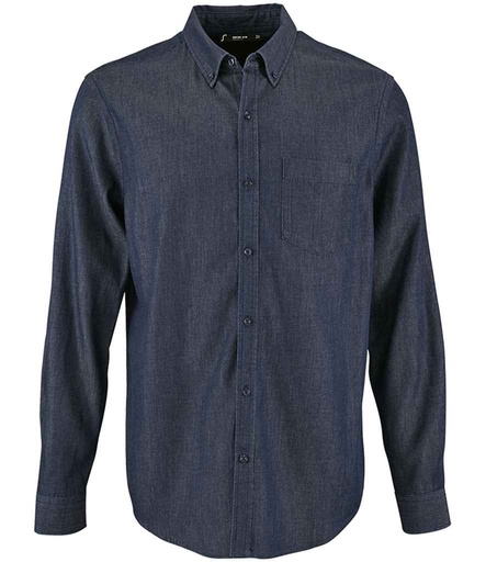 [02100 DNB] SOL'S Barry Long Sleeve Denim Shirt