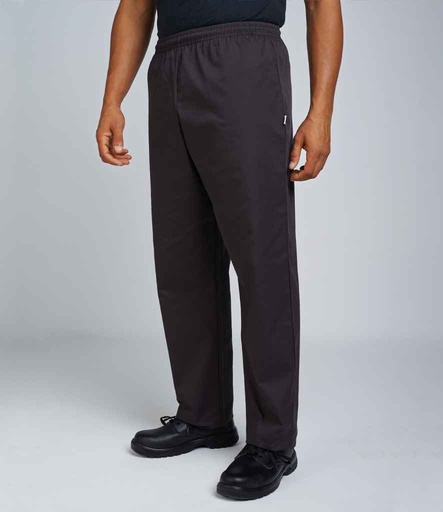 [AF020 BLK] Dennys Elasticated Chef's Trousers