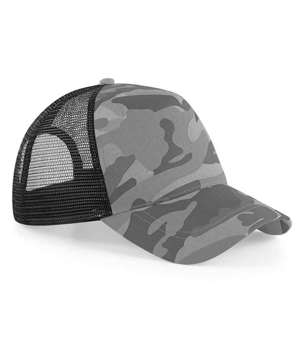 [BB694] Beechfield Camo Snapback Trucker Cap