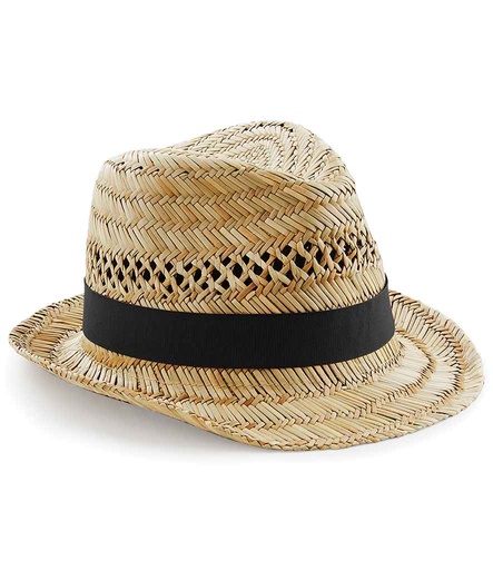 [BB730 NAT] Beechfield Straw Summer Trilby