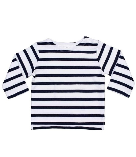[BZ52 WH/NN] BabyBugz Baby Breton Long Sleeve T-Shirt
