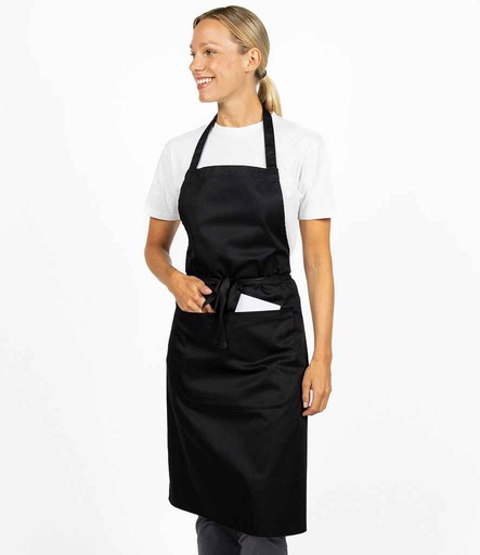 [DE116 BLK] Dennys Low Cost Apron with Pocket