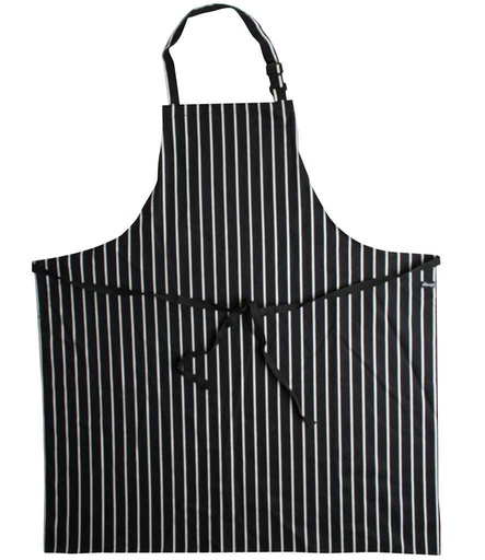 [DE145 NV/WH] Dennys Stripe Bib Apron