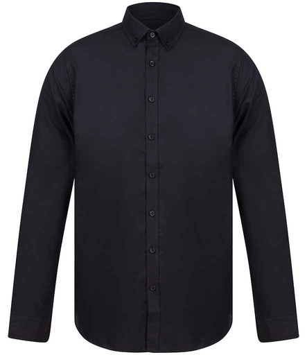 Henbury Modern Long Sleeve Slim Fit Oxford Shirt