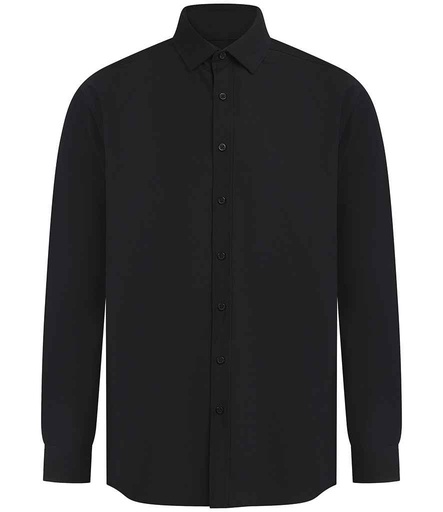 Henbury Long Sleeved Cotton Feel Coolplus® Shirt