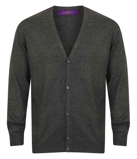 Henbury Lightweight Cotton Acrylic V Neck Cardigan