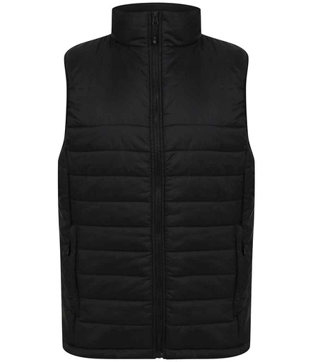 [H875 BLK] Henbury Unisex Padded Gilet