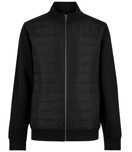 [K331 BLK] Kustom Kit Regular Fit Quilted Full Zip Sweat Jacket
