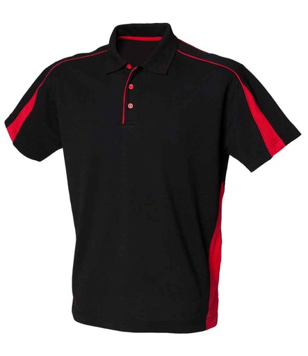 [LV390 BK/RD] Finden + Hales Club Poly/Cotton Piqué Polo Shirt