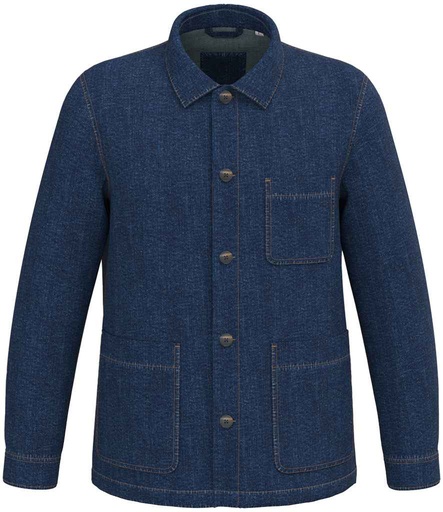 [NS614 DNM] Native Spirit Unisex Dropped Shoulder Denim Jacket