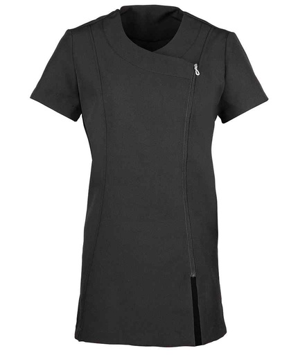 [PR686 BLK] Premier Ladies Camellia Short Sleeve Tunic