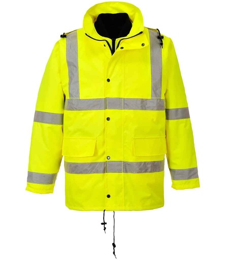 [PW014 YEL] Portwest Hi-Vis 4-in-1 Traffic Jacket