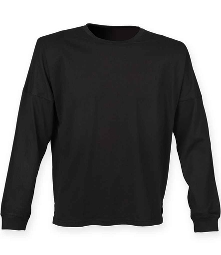 [SF514 BLK] SF Clothing Unisex Drop Shoulder Slogan Top