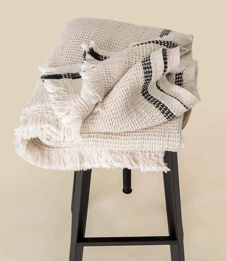 [SP121 PMB] Spasso Honeycomb Striped Plaid Fouta