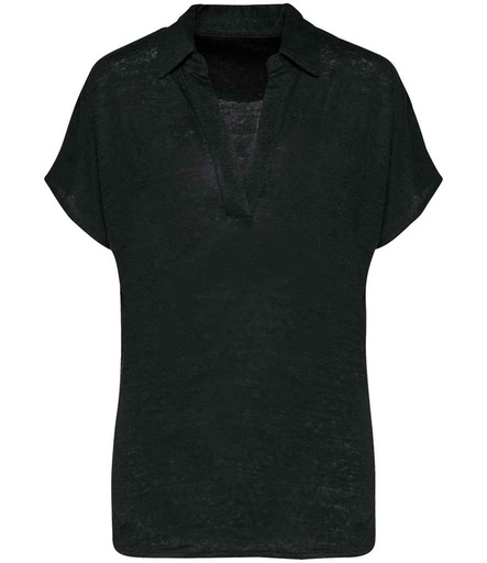 Spasso Ladies Linen Polo Shirt