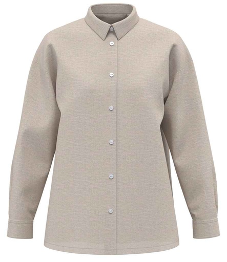 Spasso Ladies Long Sleeve Oversized Linen Shirt