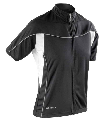 [SR188F BK/WH] Spiro Ladies Bikewear Top
