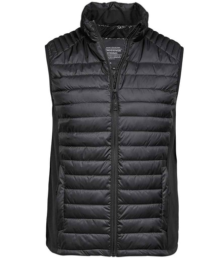 [T9624 BK/BK] Tee Jays Crossover Padded Bodywarmer