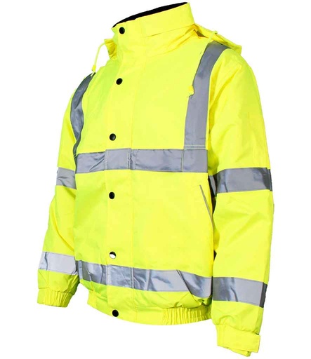 [WR006 FLY] Warrior Hi-Vis Fleece Lined Bomber Jacket