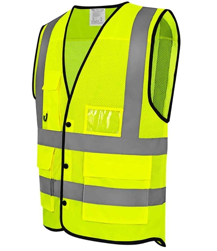 [YK114 YEL] Yoko Superior Eco Mesh Button Waistcoat