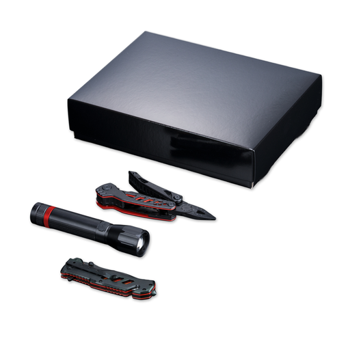 Optima set III-B: multitool, rescue knife, and large flashlight