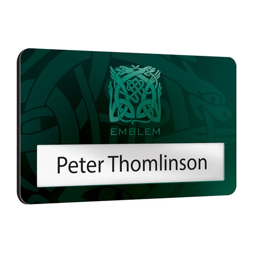 [AWL12] Aluminium Reusable Badge 73 x 44mm 12mm Window