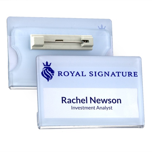 [ACRW1L] Clear Acrylic Reusable Badge 66 x 42mm 18mm Window