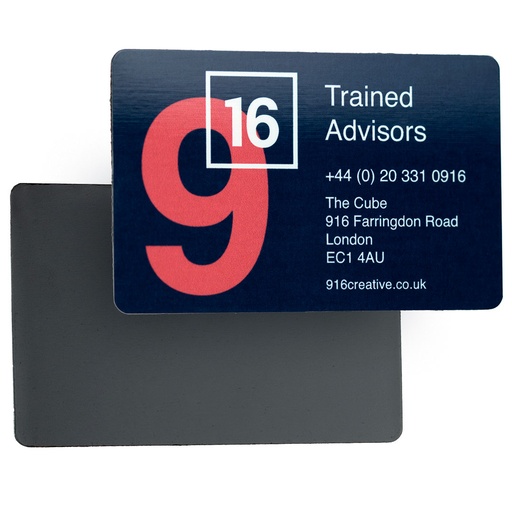 [MFMSB4] Aluminium Fridge Magnet 86mm x 54mm Oblong