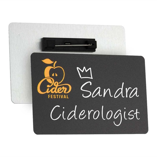 [ABB4] ABB4 86mm x 54mm Reusable Blackboard Name Badge