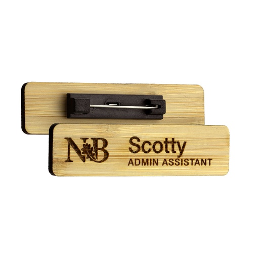 [BMB-NB3-BAMBOO] Bamboo Name Badge 73mm x 19mm