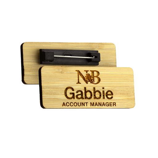 [BMB-NB10-BAMBOO] Bamboo Name Badge 63mm x 25mm