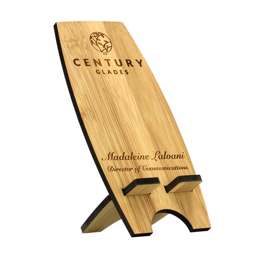 [BMB-PS-C-BAMBOO] Bamboo Phone Stand Curved