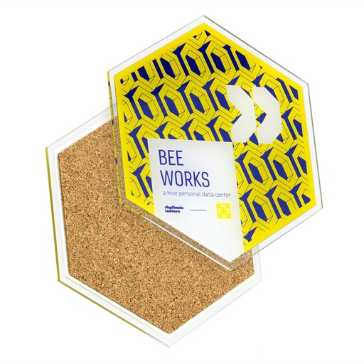 [RE-ACRC-HEX] Recycled Acrylic Coaster Hexagon