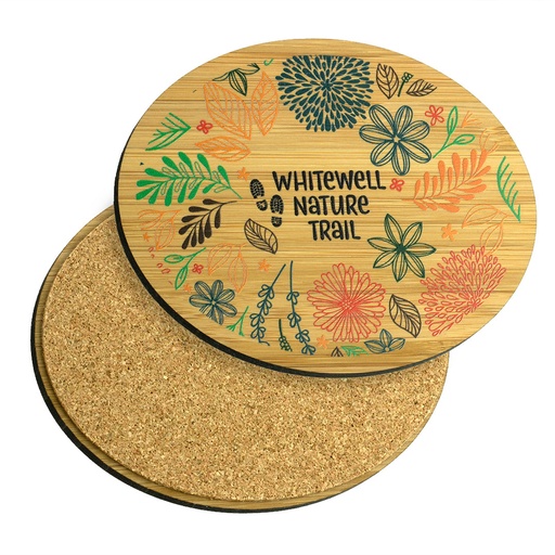 [BMB-COV-M-BAMBOO] Bamboo Coaster 118mm x 93mm Oval