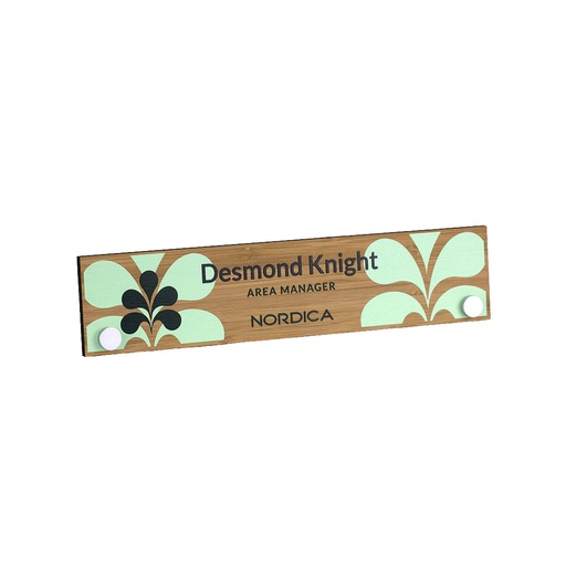 [BMB-NP-4] Bamboo Pillar Nameplate 250mm x 55mm